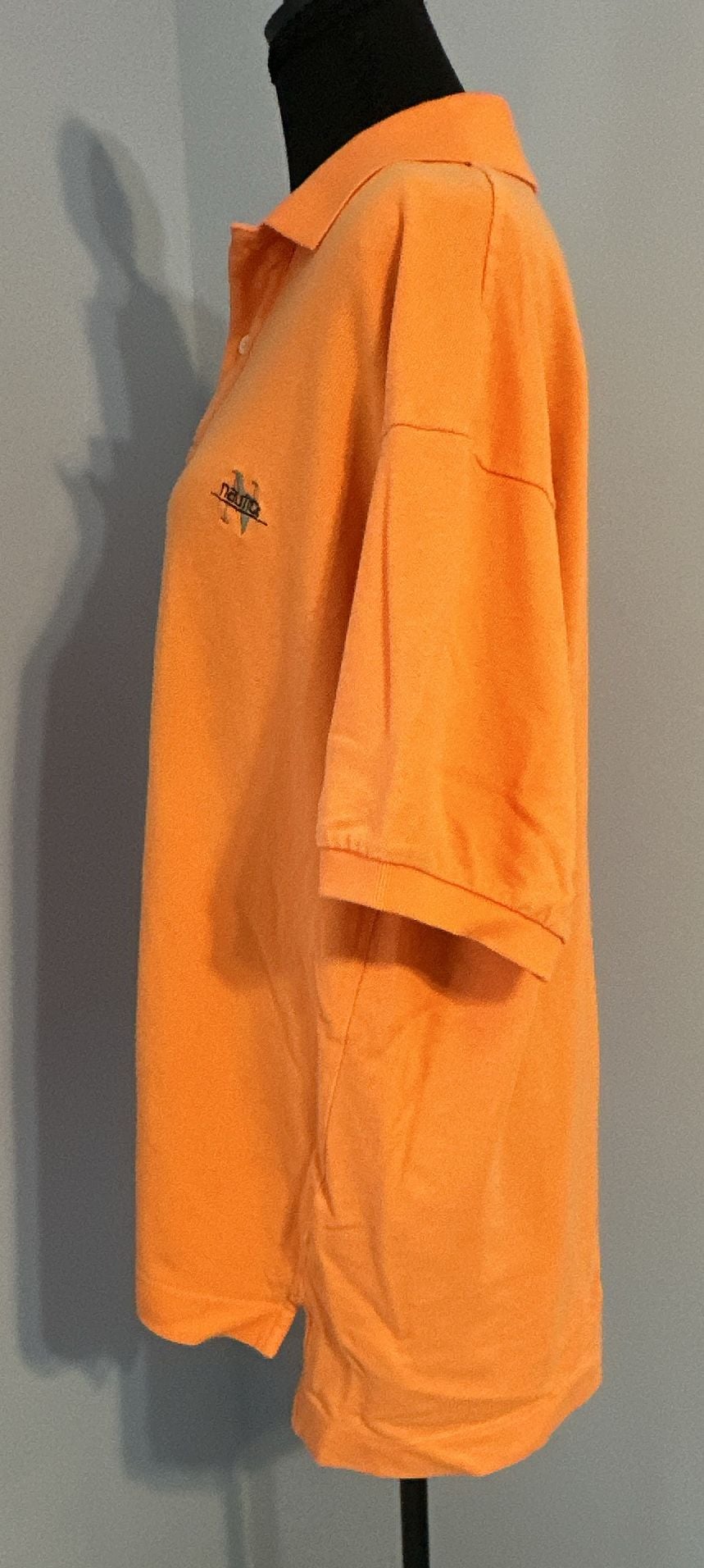 Vintage Nautica Orange Cotton Short Sleeve Polo Shirt 8