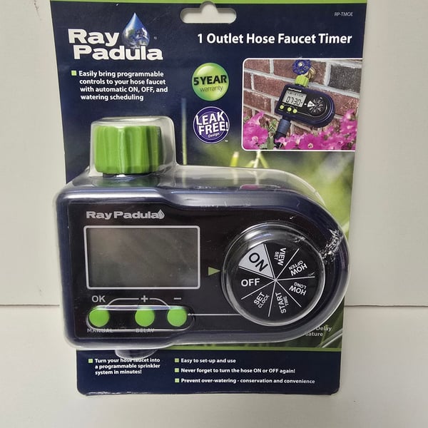 Ray Padula 1-Outlet Hose Faucet Timer RP-TMOE