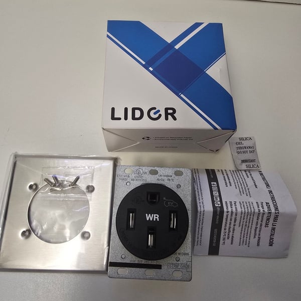 Lider LN-1450RHW Heavy Duty Weather Resistant Flush Receptacle Nema 14-50R 50 Amp 125/250V 