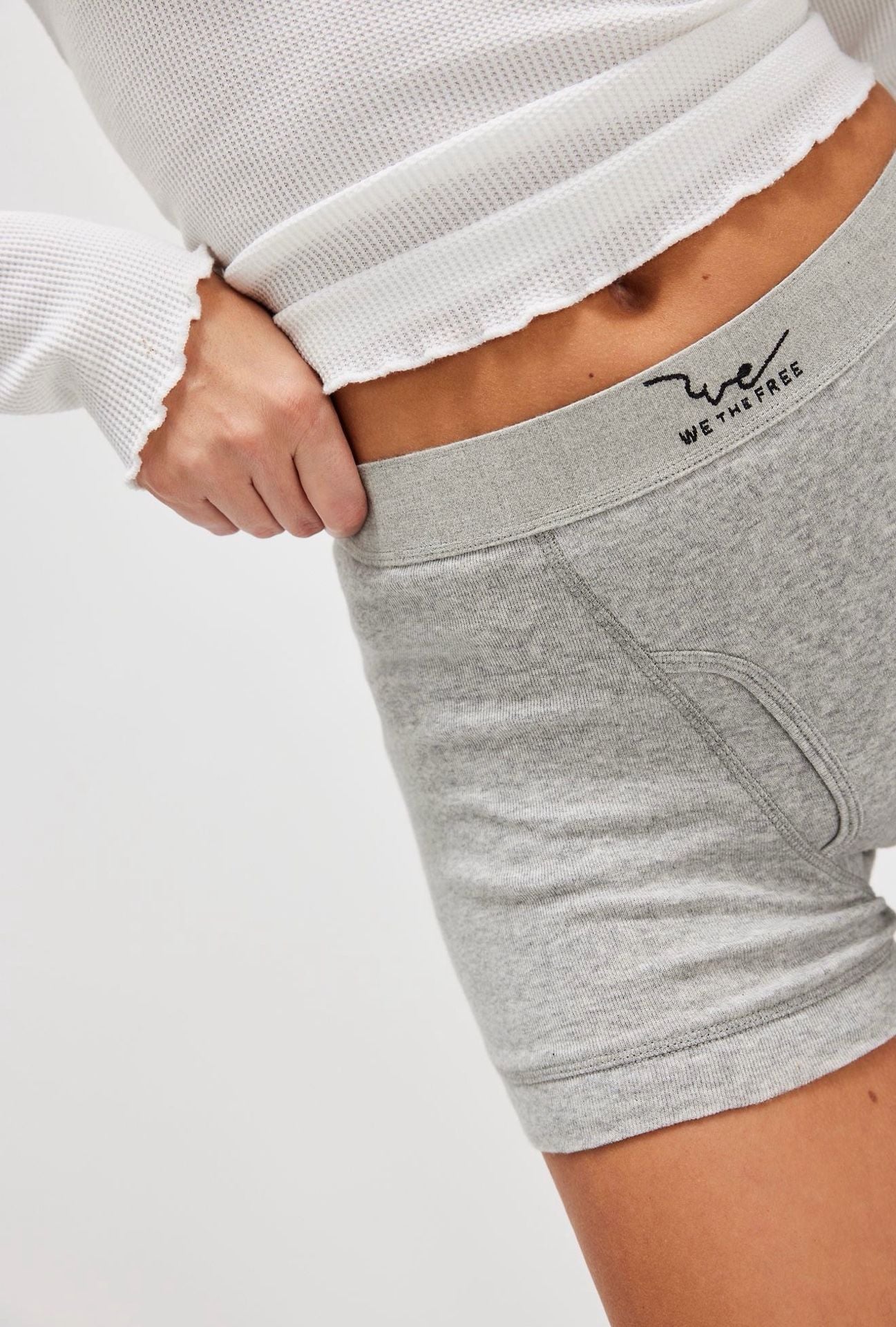 We The Free Cotton Boxer Briefs GREY & WHITE size SMALL NWT 3