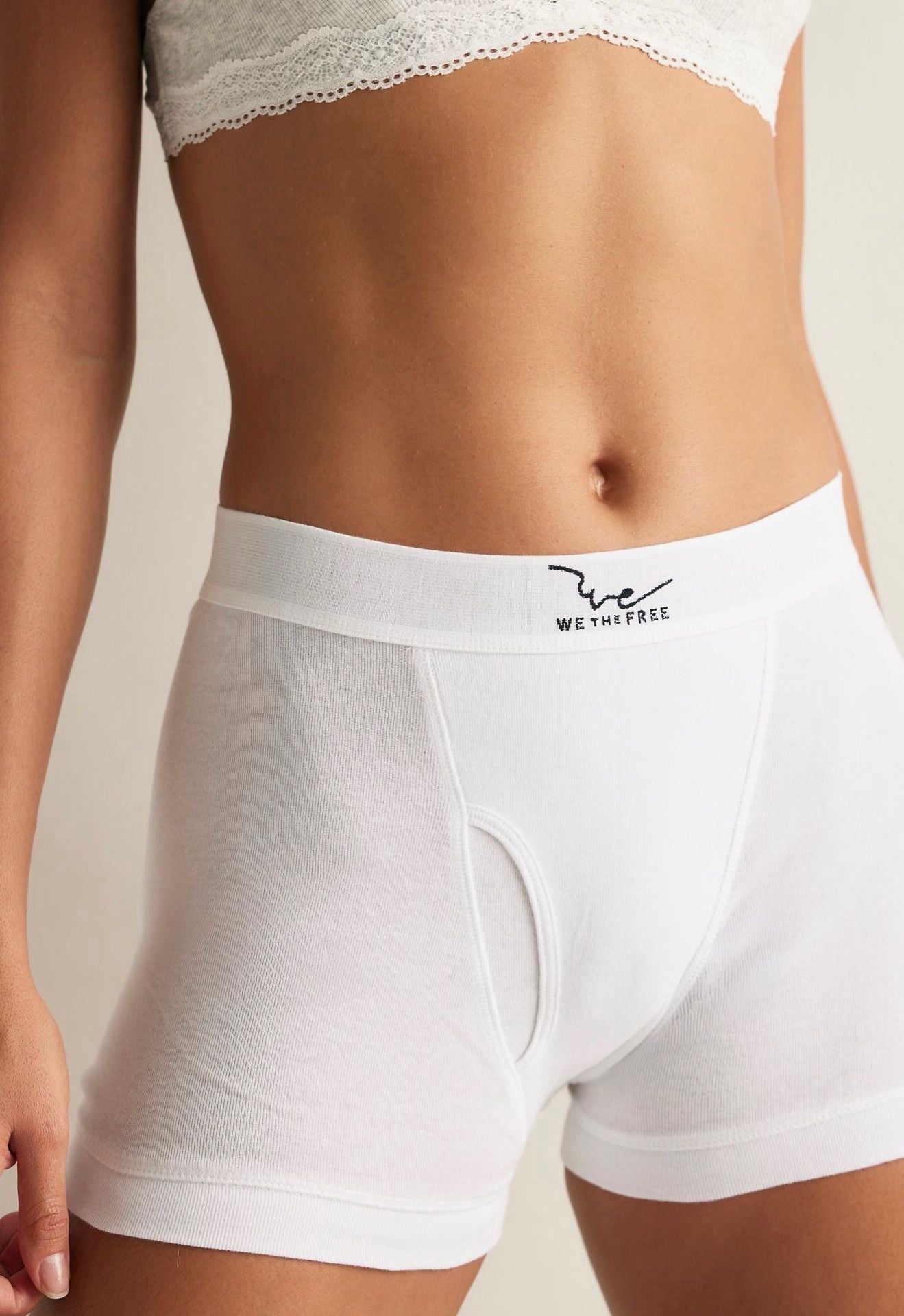 We The Free Cotton Boxer Briefs GREY & WHITE size SMALL NWT 10