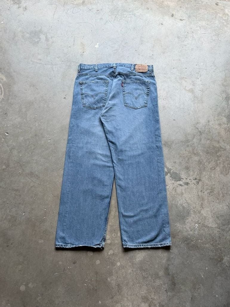 Vintage Y2K Faded Baggy Wide Leg Levi's 569 Loose Straight Men's Denim Jeans W38 7