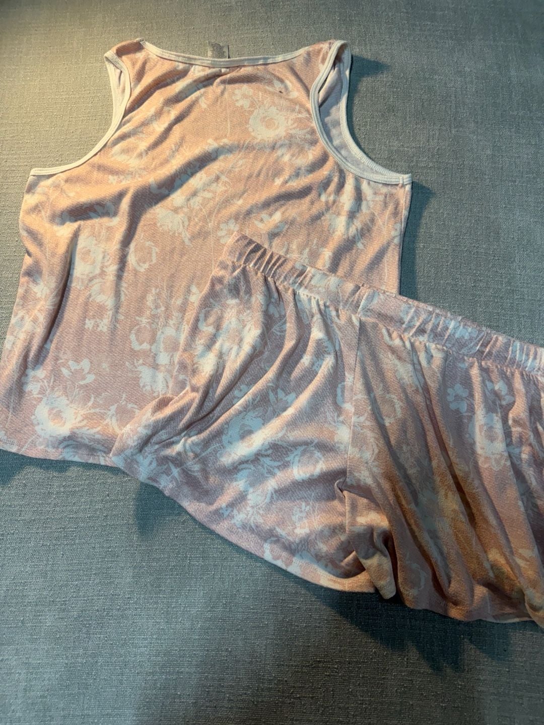 Lucky Brand Pink Floral Tank Top and Shorts Pajama Lounge Set 4