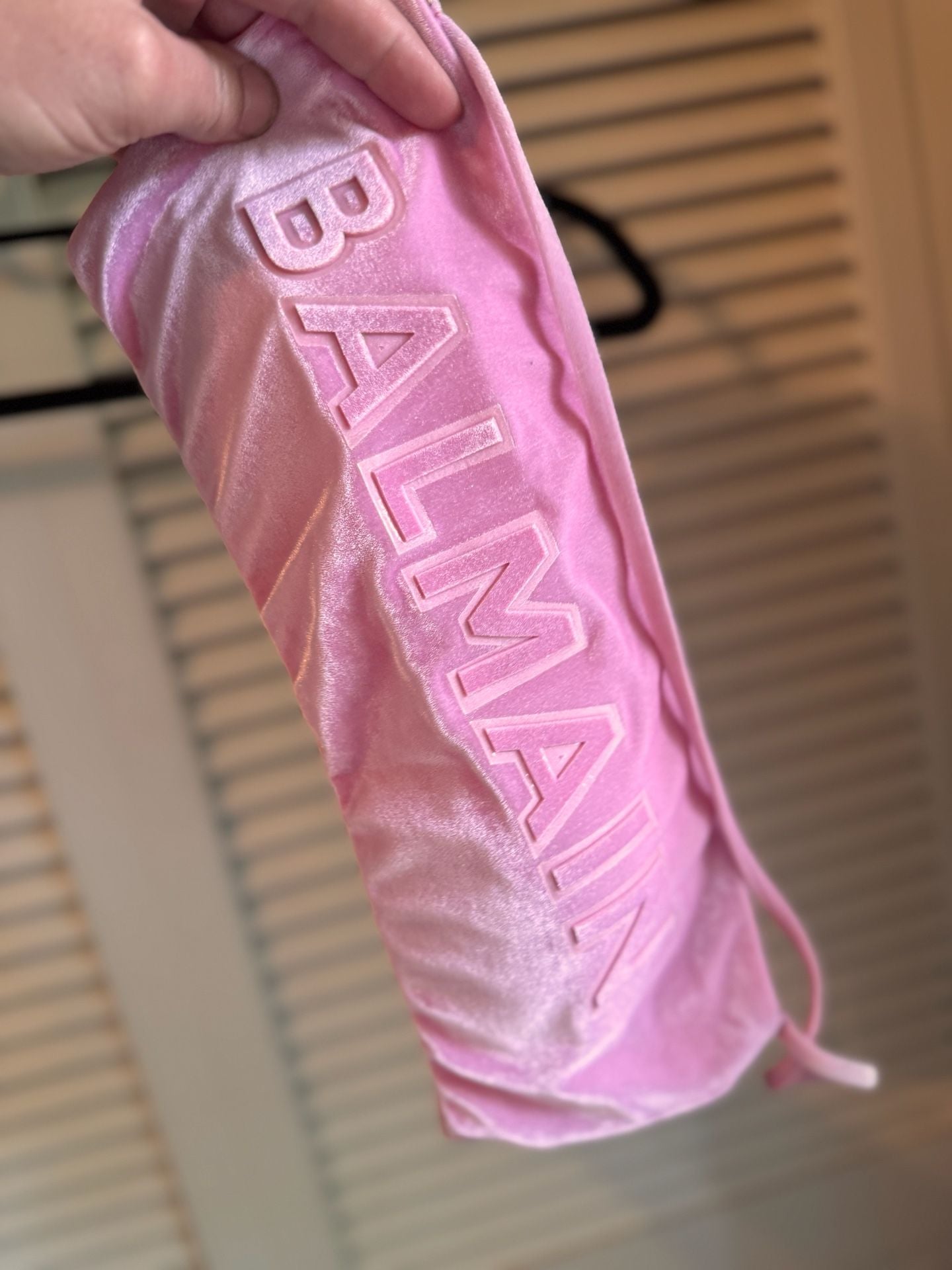 Balmain Logo-Embellished Velvet Bikini Set Pink 2