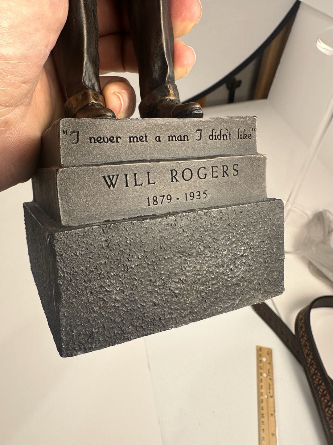Will Rogers Statue John Gooden Jo Davidson 1992 Memorial Commission Bronze 13" 4