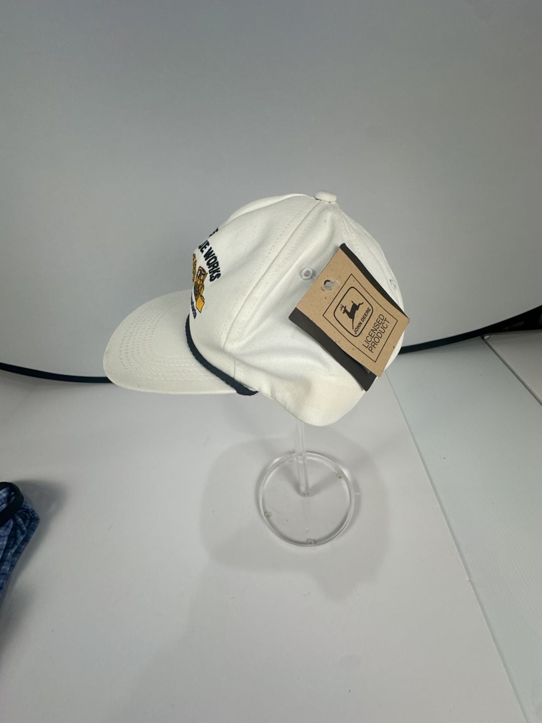 Vintage John Deere Dubuque Works Hat NWT White World Class Snapback Cap 3