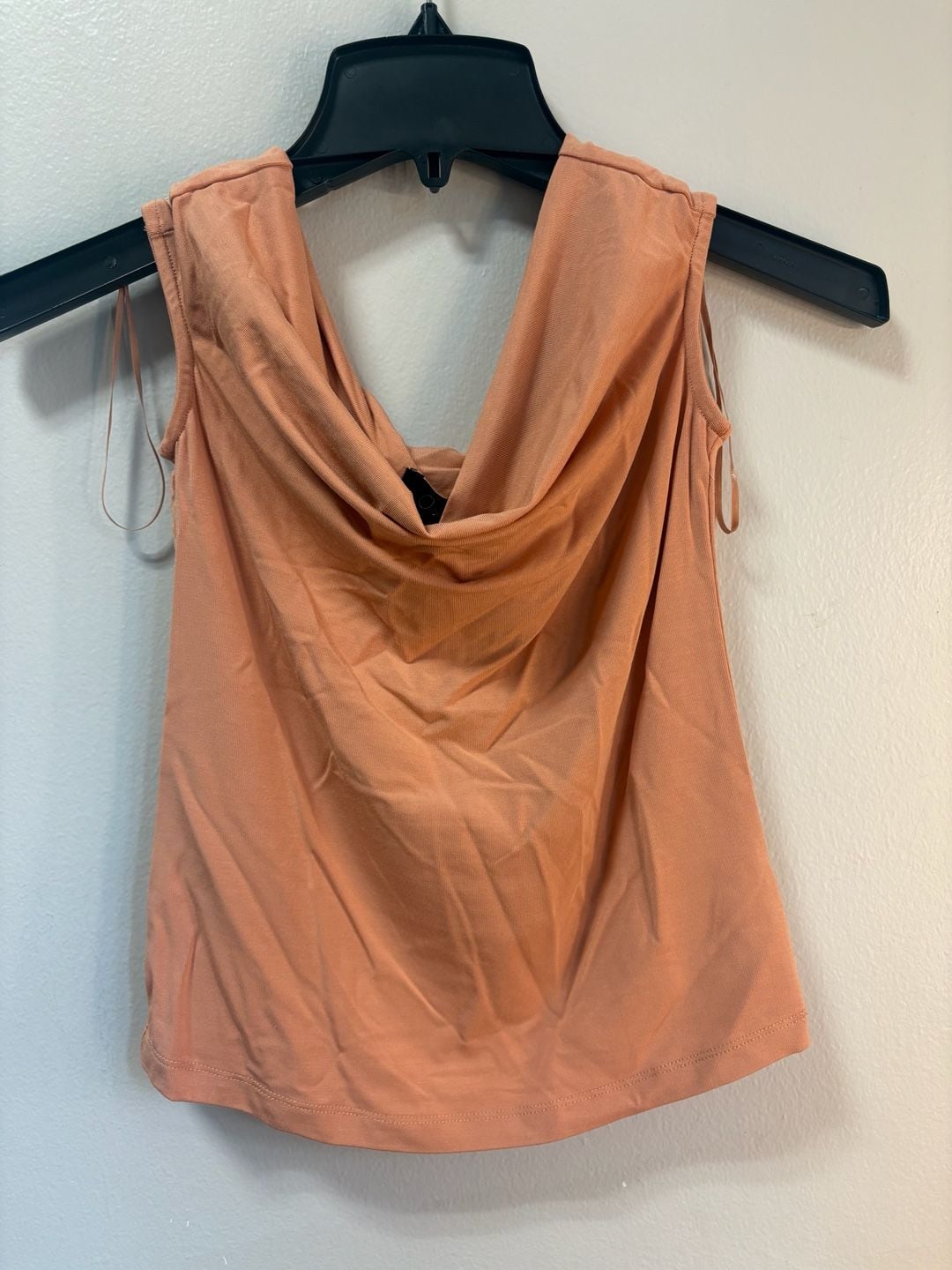Oak & Trellis Cowl Neck Sleeveless Top Cork Orange XS 2