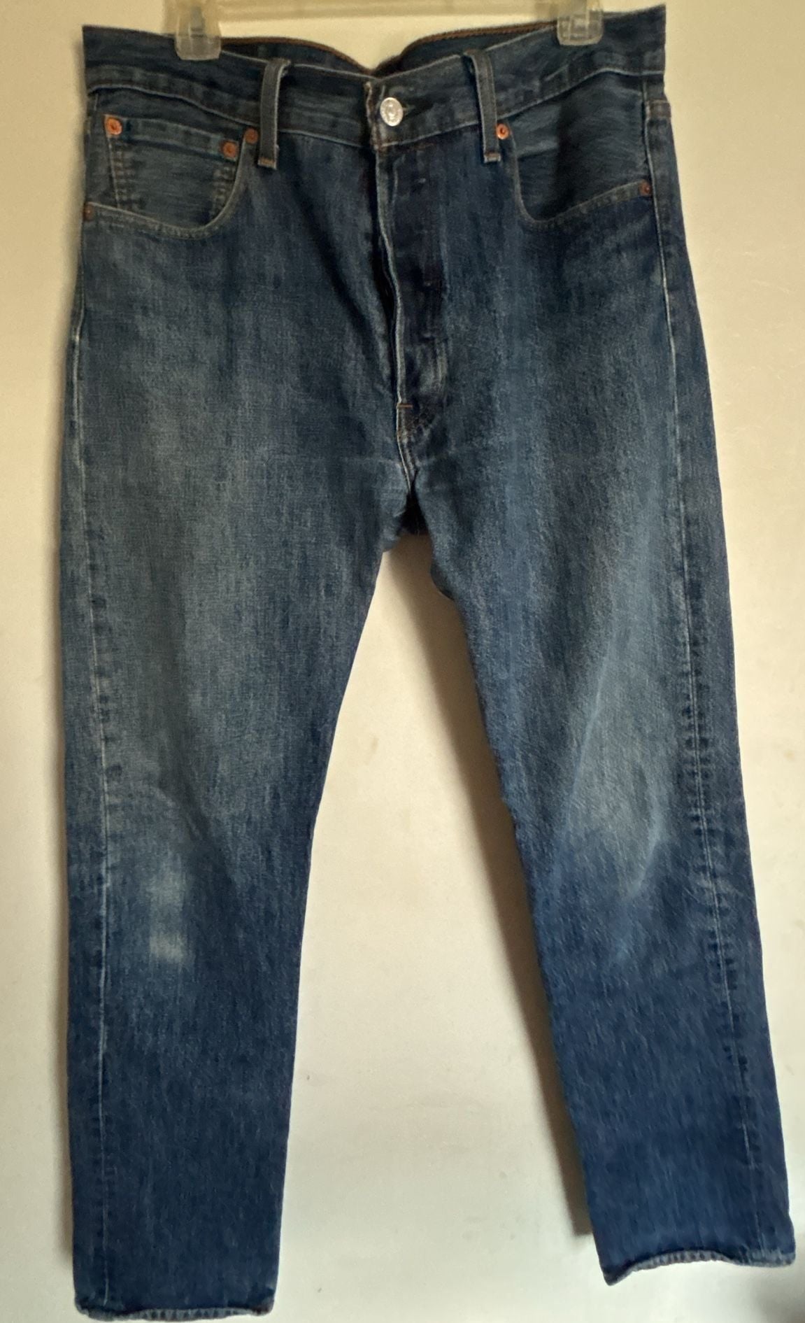 Levi's 501 Original Fit Button Fly Straight Leg Jeans Mens W34 L36 2