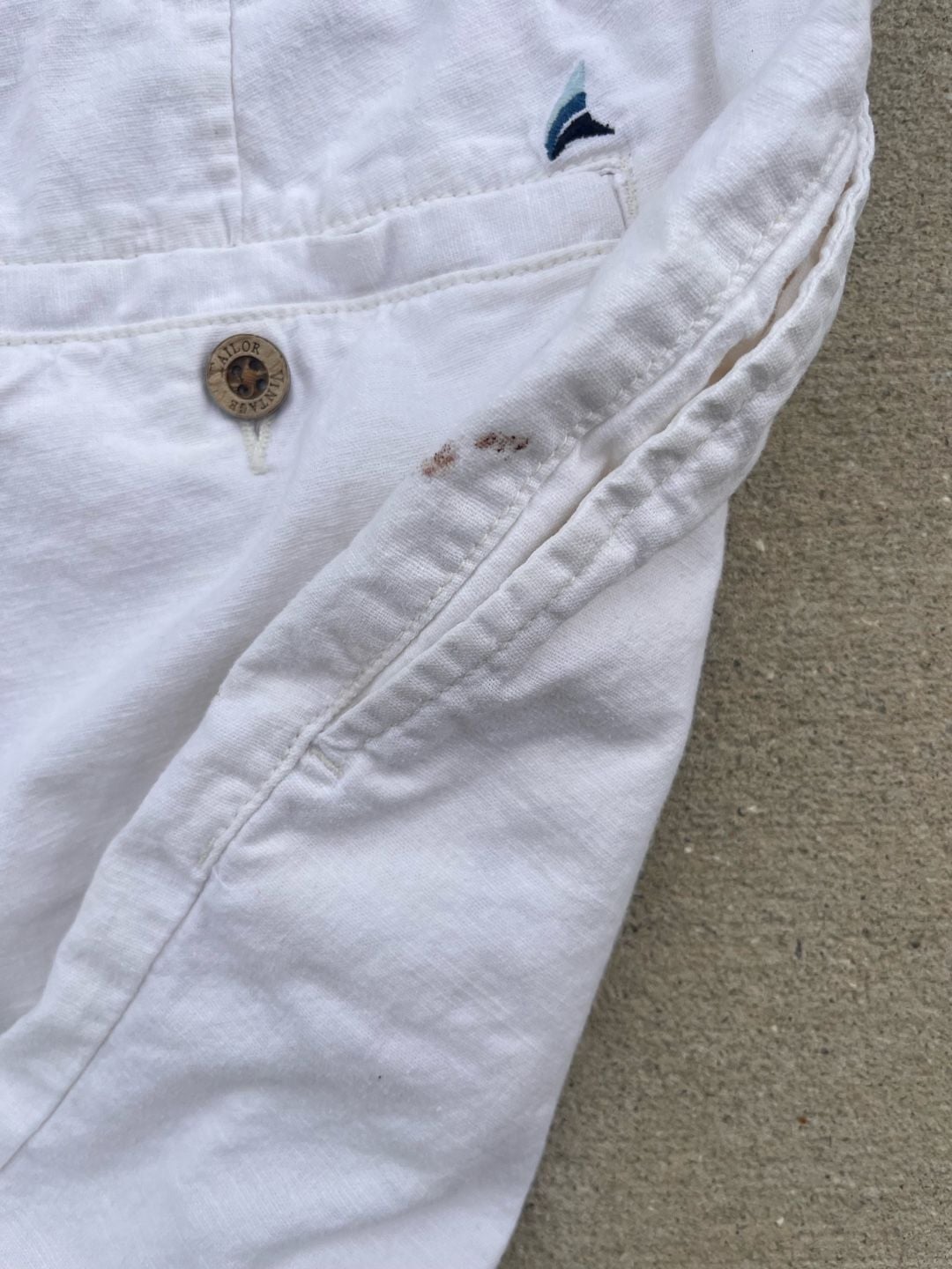 Taylor Vintage Greenwich 9 Inseam Slim Fit White Shorts 38 waist 3