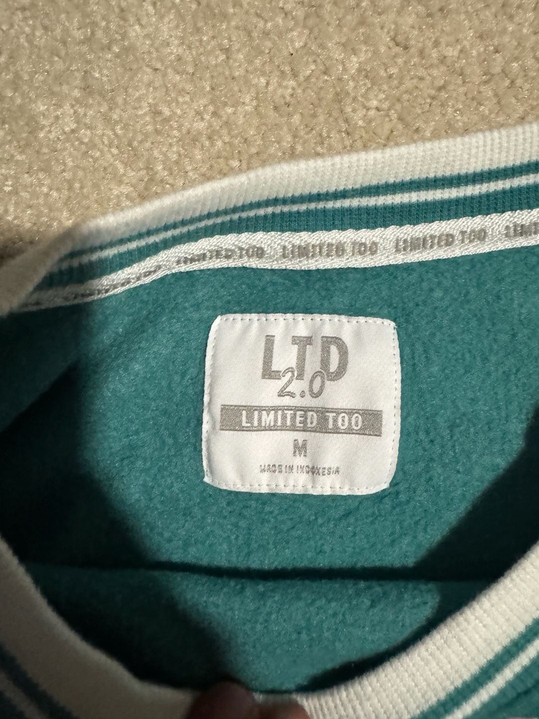 Limited Too Women Hamptons Sailing Club Graphic Sweatshirt Aqua Green 300338J 3