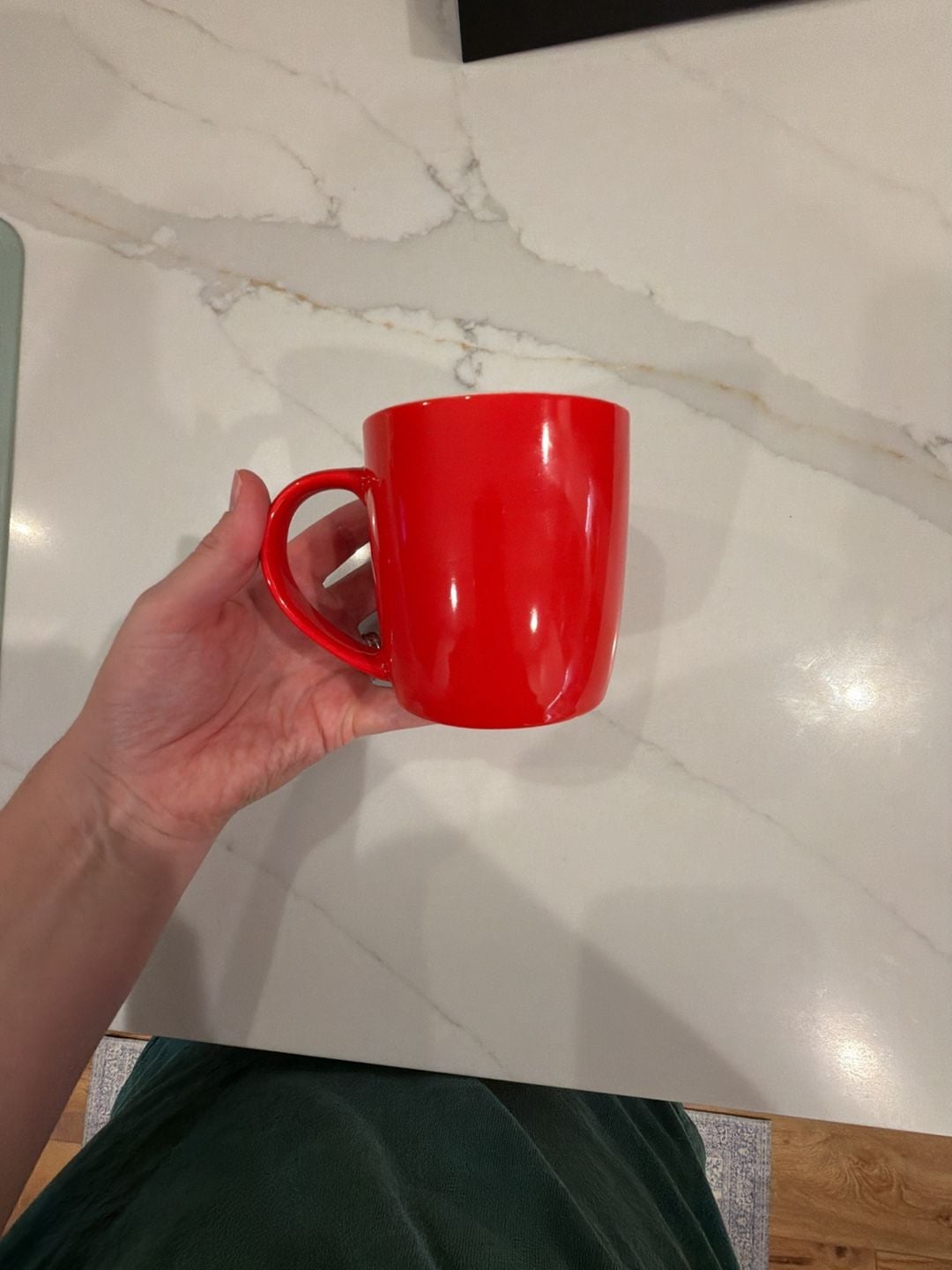 Starbucks Red Ceramic Coffee Mug With Green Siren Logo 11oz 4
