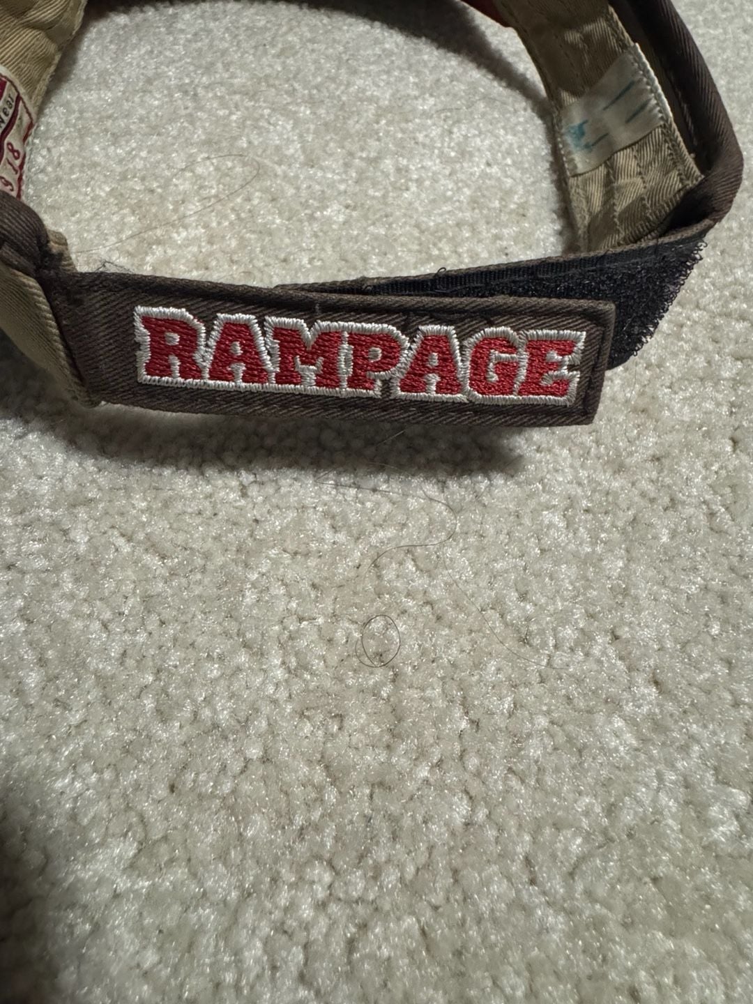 American Needle Rampage Rhino Logo Khaki and Brown Visor Cap 4