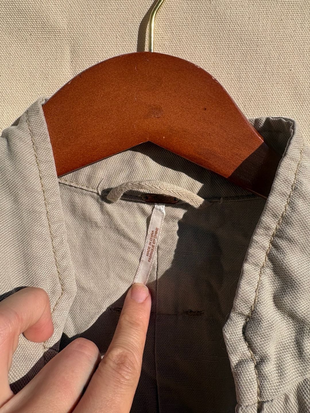 Free People Beige Utility Vest With Buckle Back 5