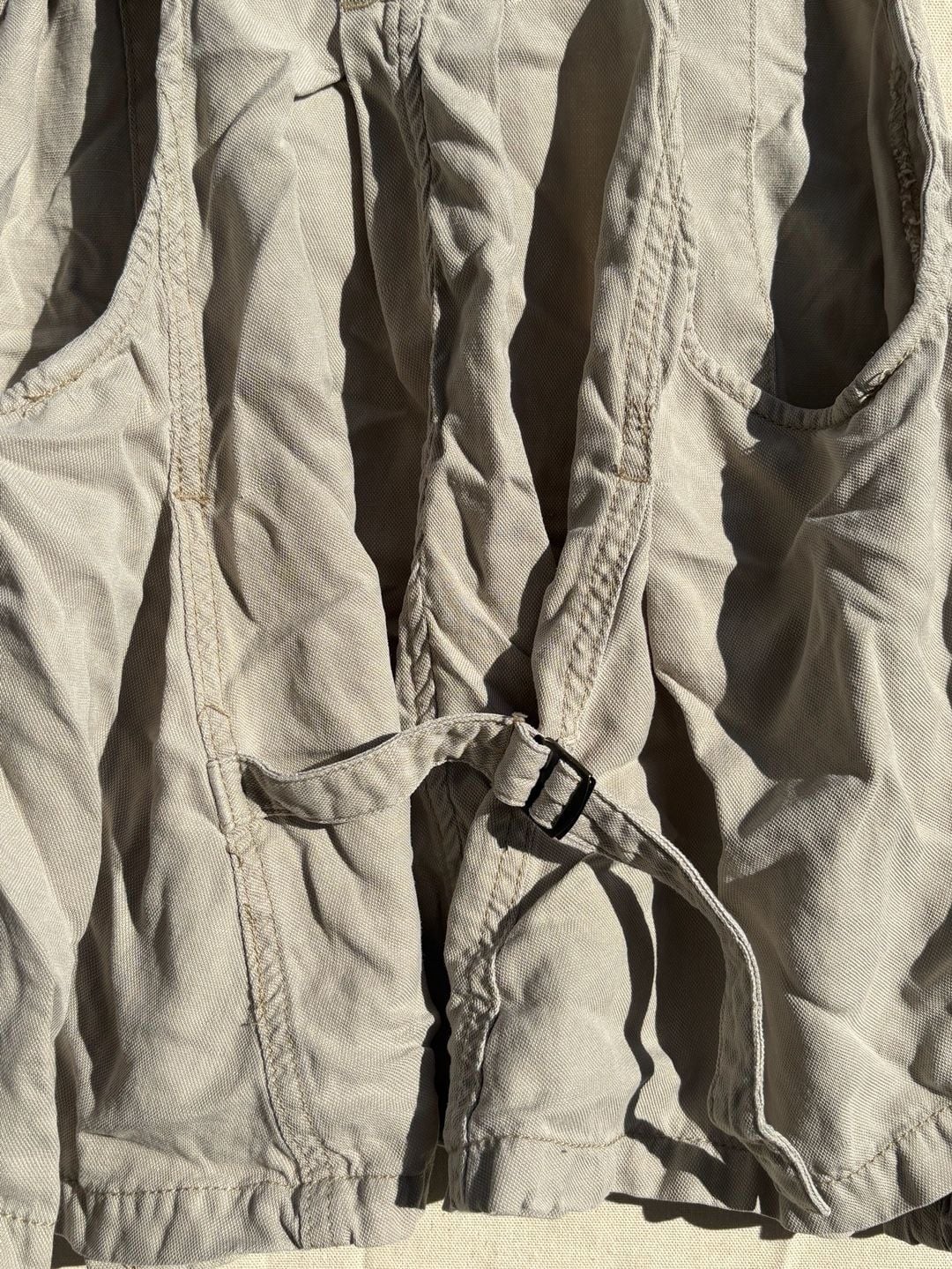 Free People Beige Utility Vest With Buckle Back 3