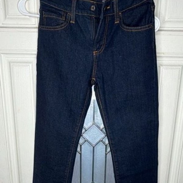 Gap Stretch Straight Dark Wash Denim Jeans Size 7