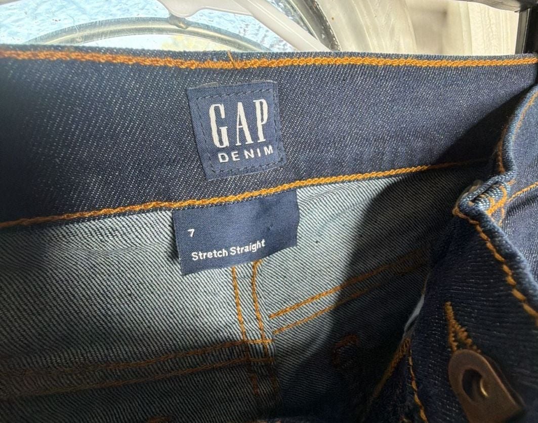 Gap Stretch Straight Dark Wash Denim Jeans Size 7 3