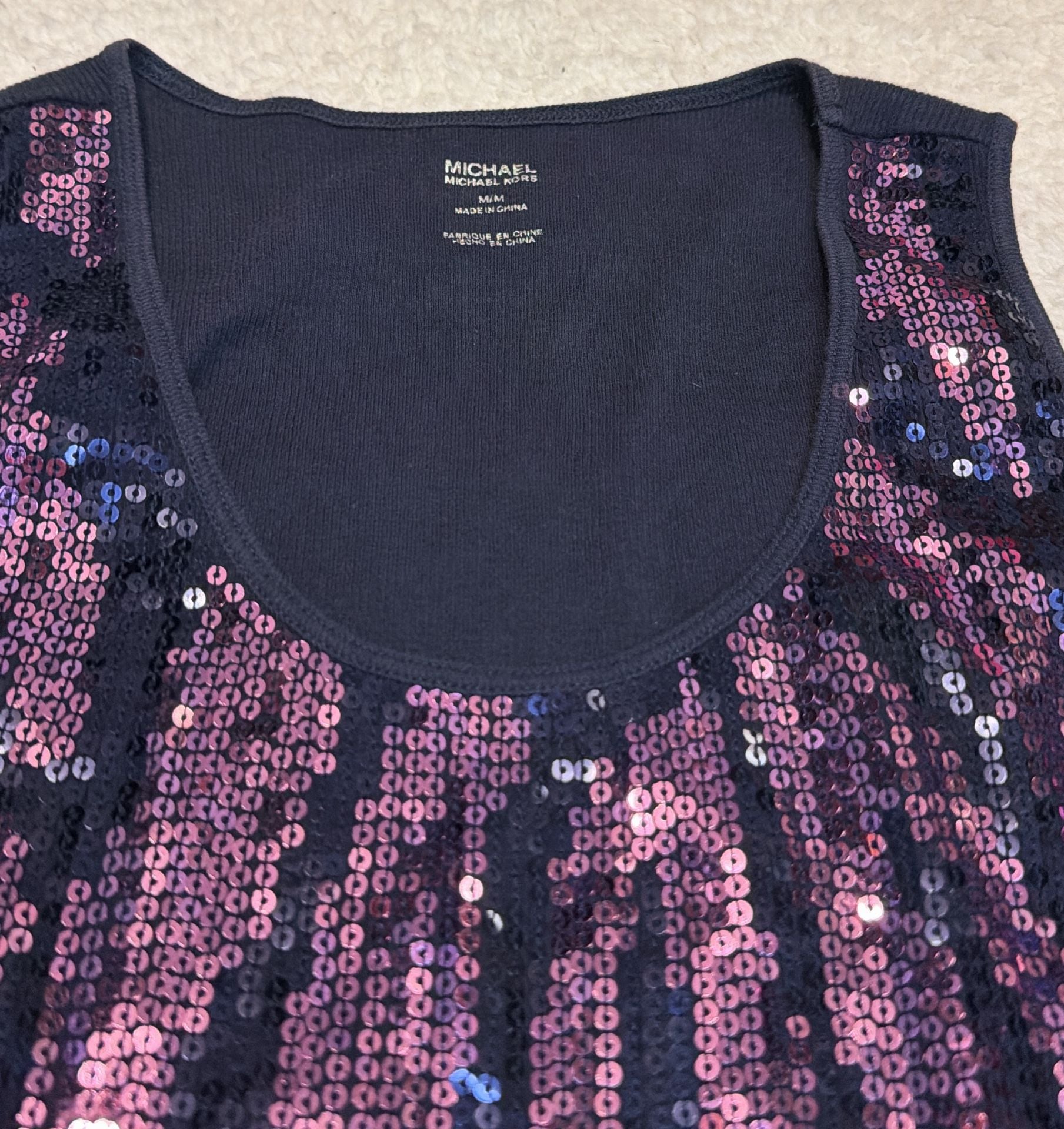 MICHAEL Michael Kors Sequin Animal Print Tank Top 4