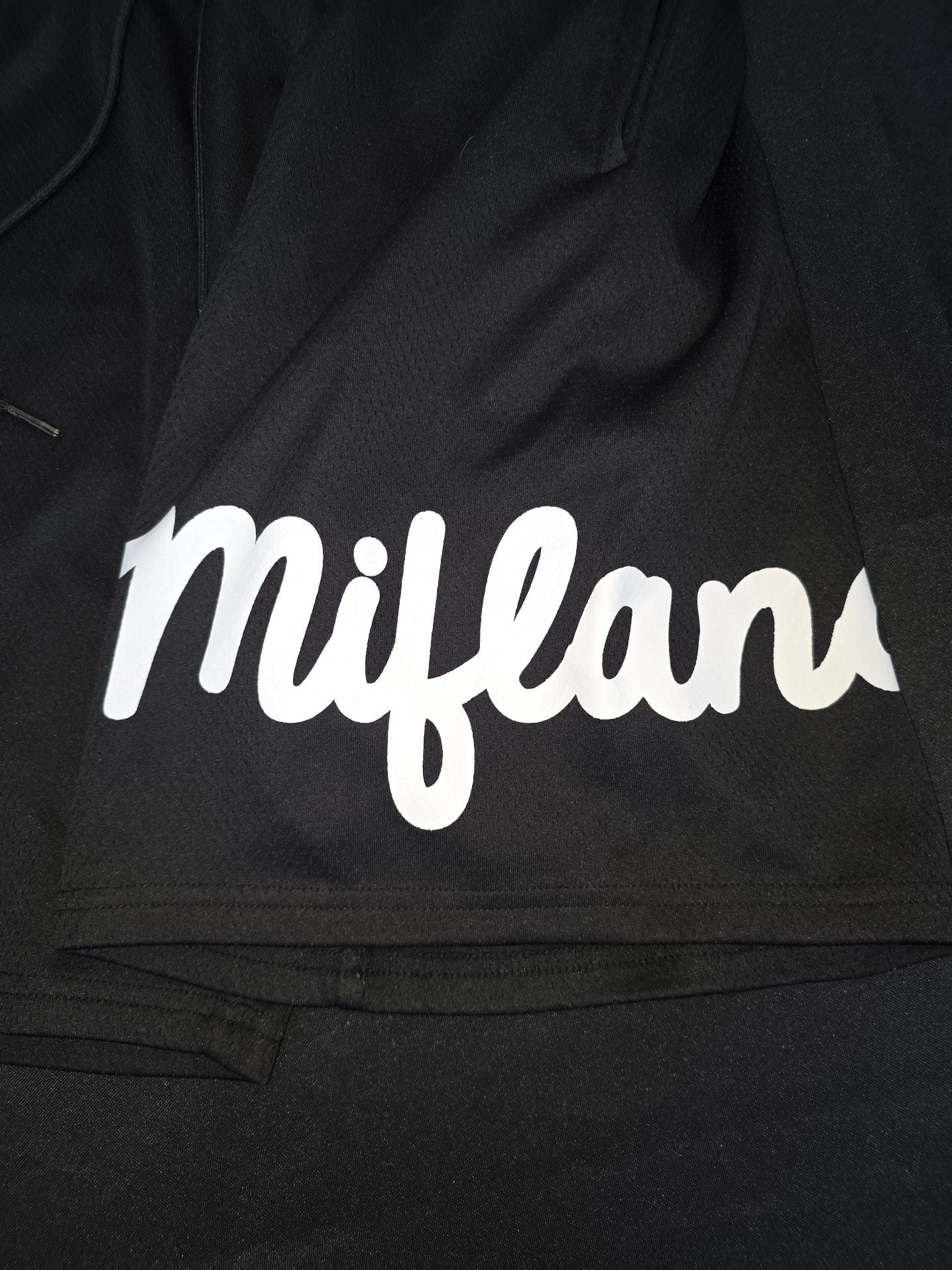Mifland Black Mesh Athletic Shorts with Drawstring Size L 4