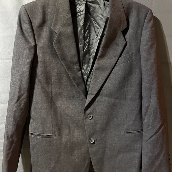 Montebello Made in Italy Gray Pure New Wool Two Button Blazer Sport Coat