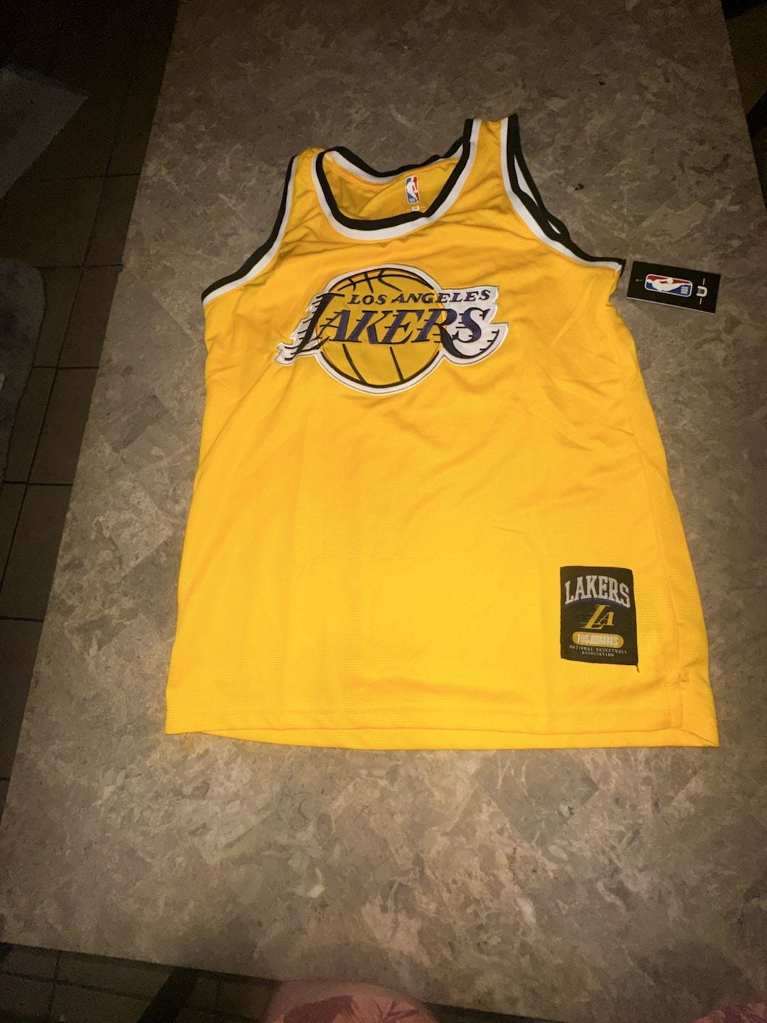 NBA Los Angeles Lakers Jersey Tank Top Yellow Men's Size S New with Tags 2