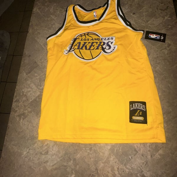 NBA Los Angeles Lakers Jersey Tank Top Yellow Men's Size S New with Tags