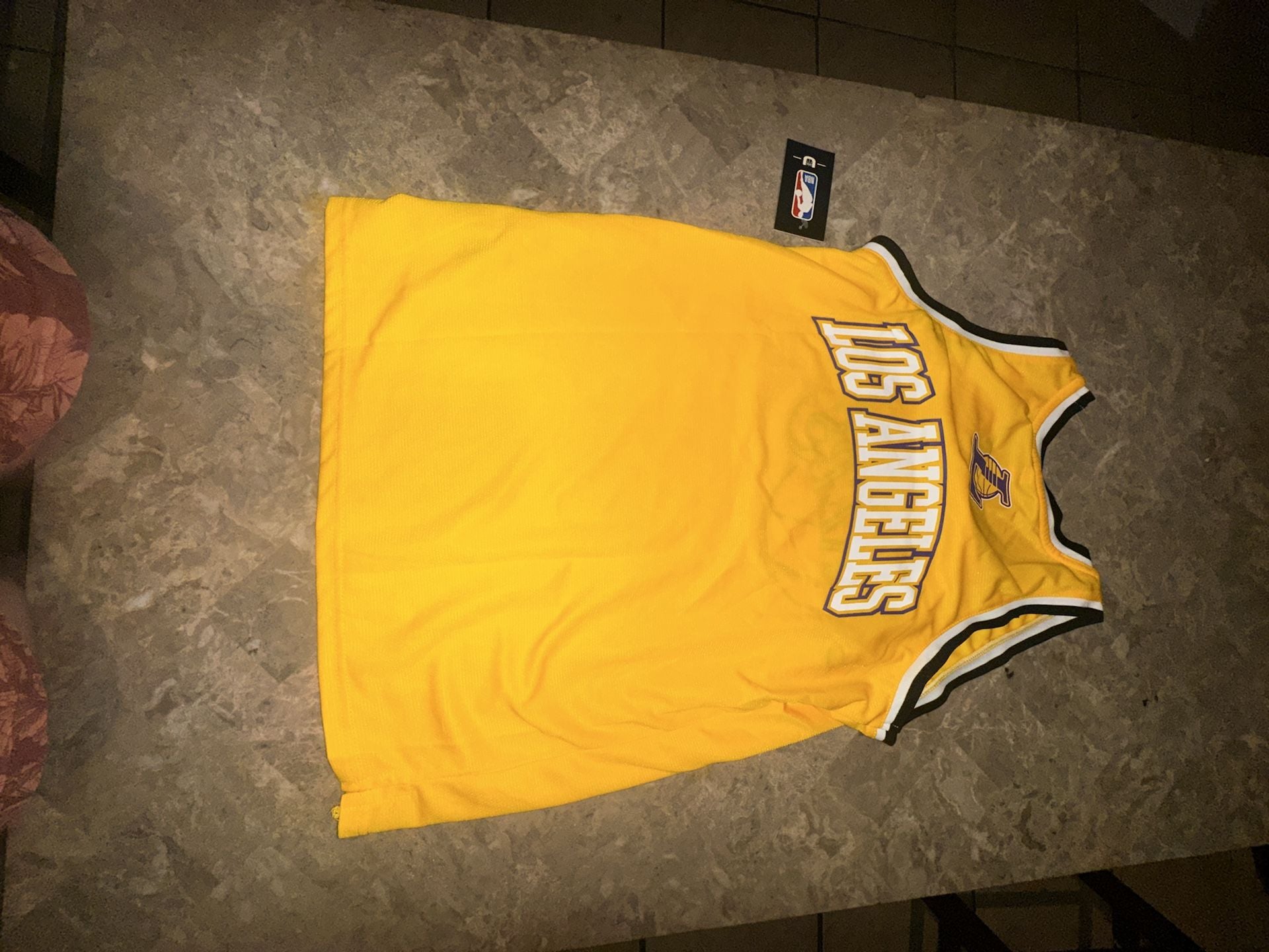 NBA Los Angeles Lakers Jersey Tank Top Yellow Men's Size S New with Tags 4