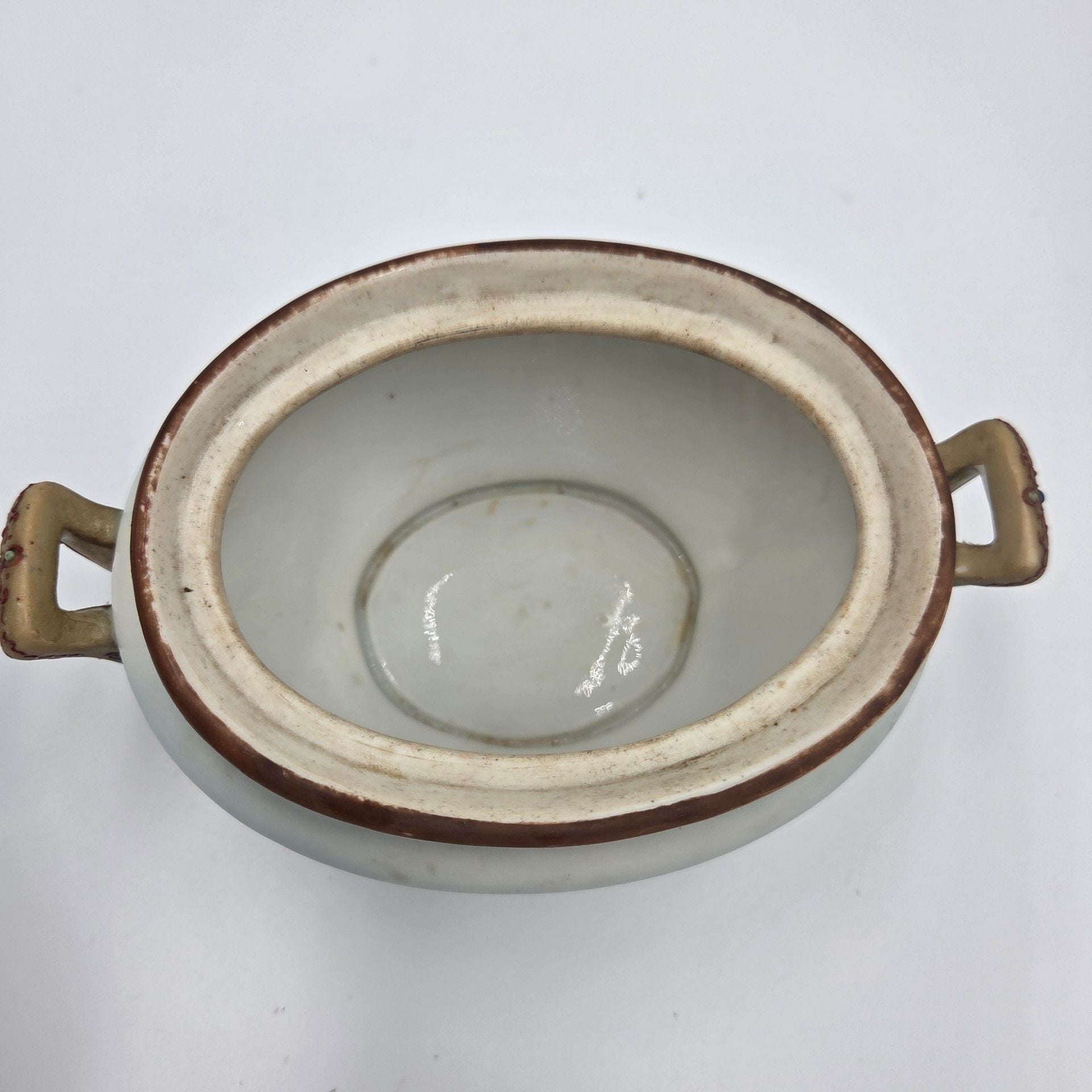 Vintage Nippon Hand Painted Sugar Bowl with Scenic Landscape 8