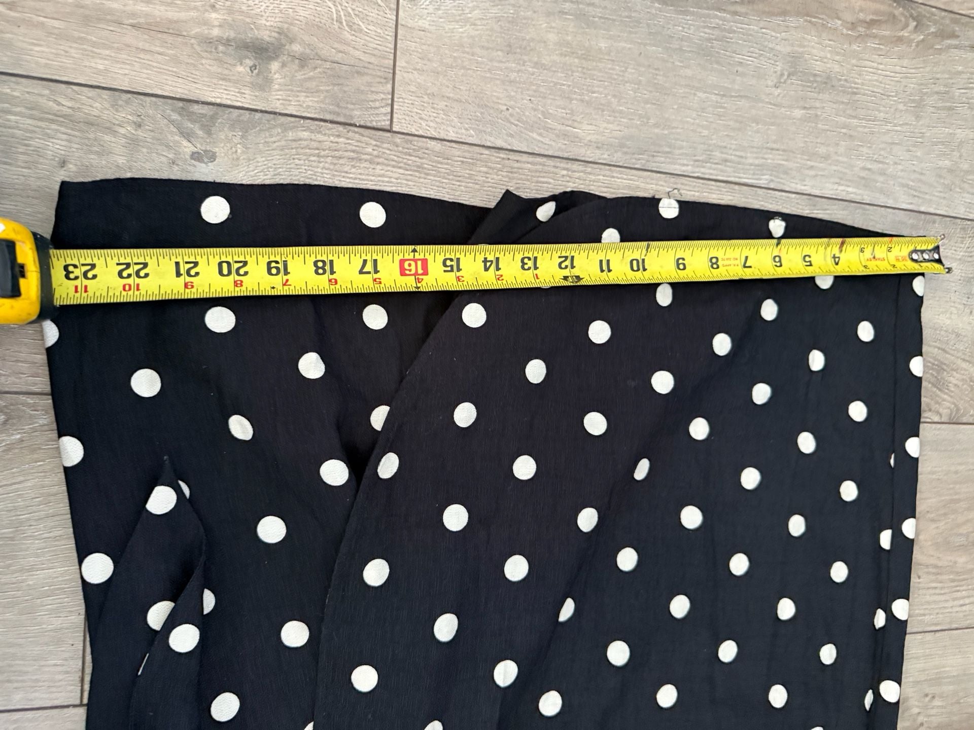 H&M Black and White Polka Dot Tie-Detail Wrap Midi Dress 10