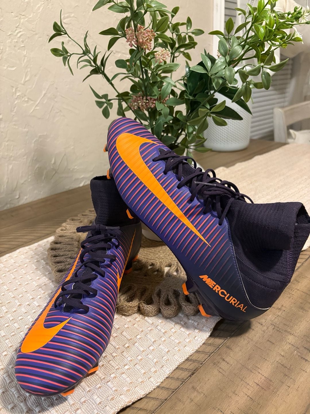 Nike Mercurial Veloce III DF FG Soccer Cleats Purple Dynasty Bright Citrus 3