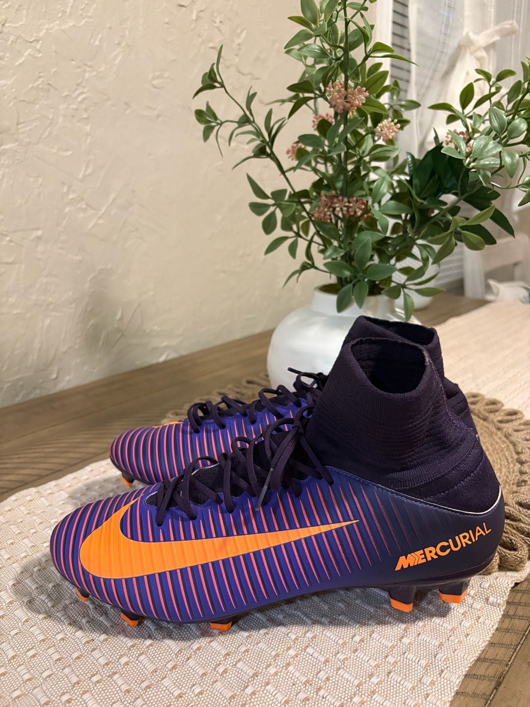 Nike Mercurial Veloce III DF FG Soccer Cleats Purple Dynasty Bright Citrus 4
