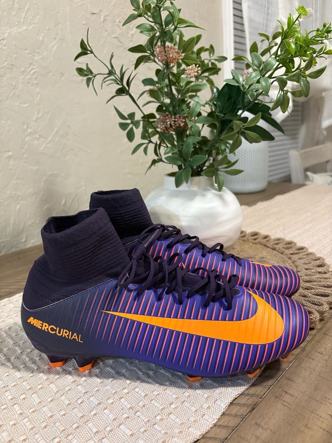 Nike Mercurial Veloce III DF FG Soccer Cleats Purple Dynasty Bright Citrus 5