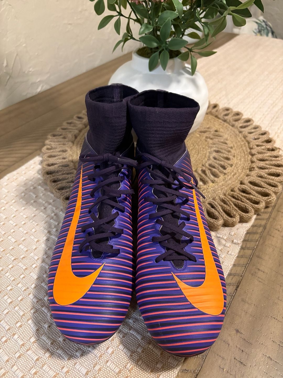 Nike Mercurial Veloce III DF FG Soccer Cleats Purple Dynasty Bright Citrus 6