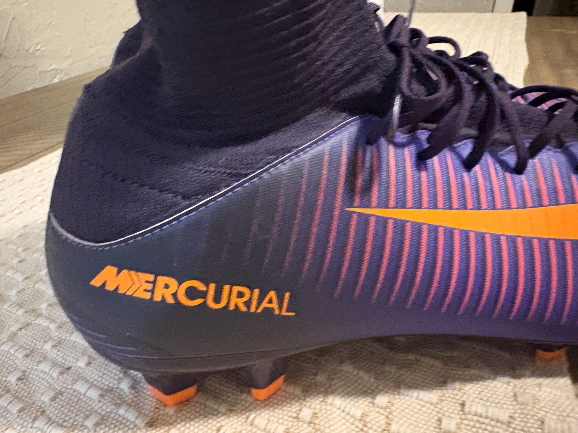 Nike Mercurial Veloce III DF FG Soccer Cleats Purple Dynasty Bright Citrus 8