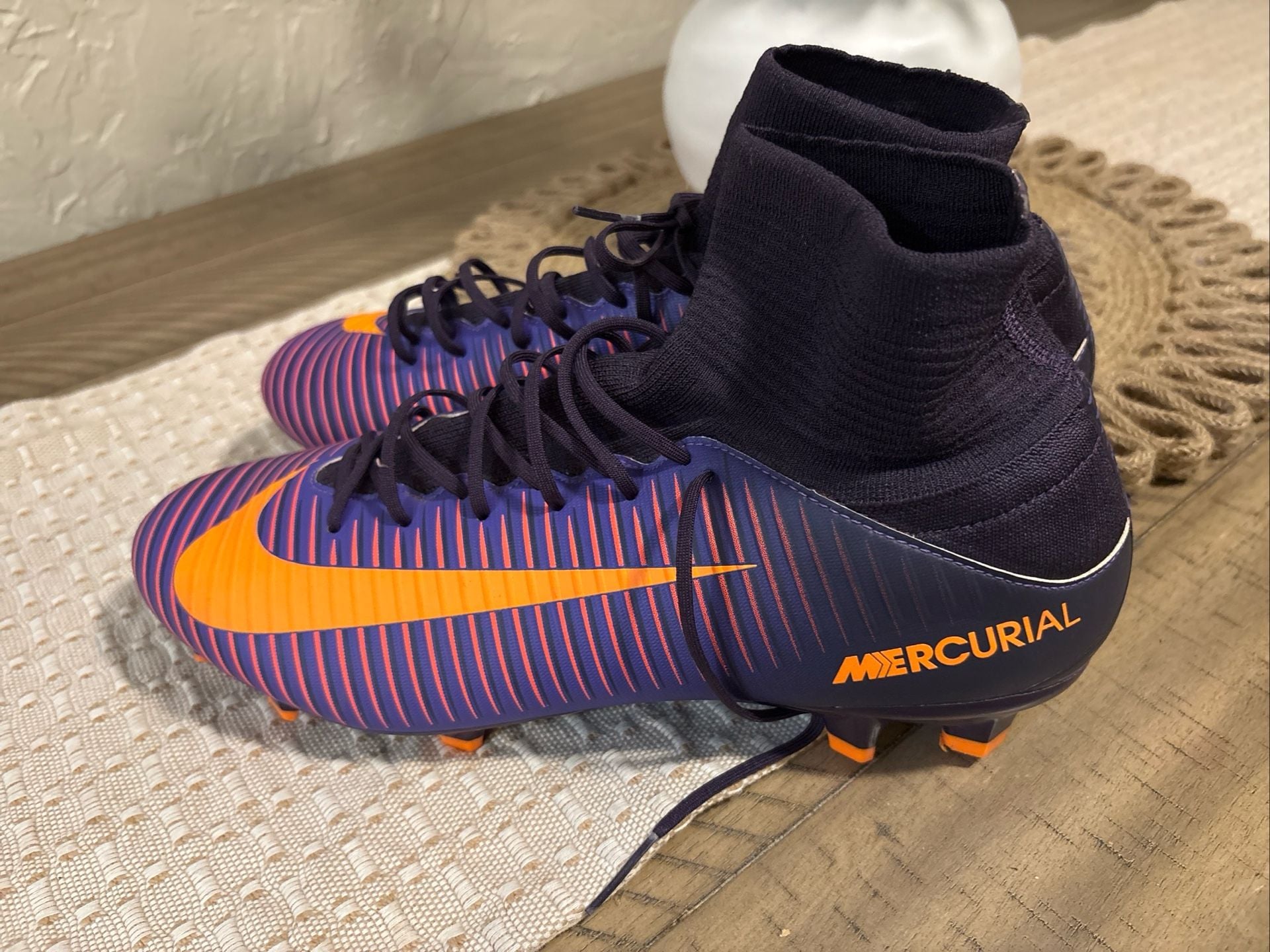 Nike Mercurial Veloce III DF FG Soccer Cleats Purple Dynasty Bright Citrus 11
