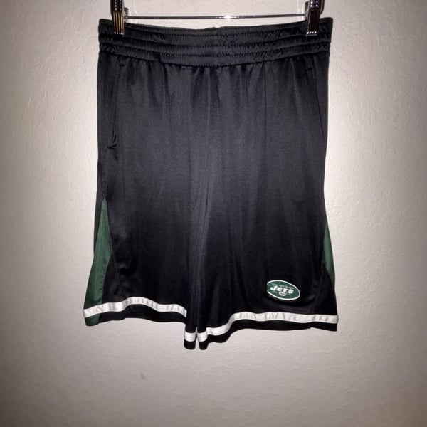 New York Jets Black Athletic Shorts With Logo