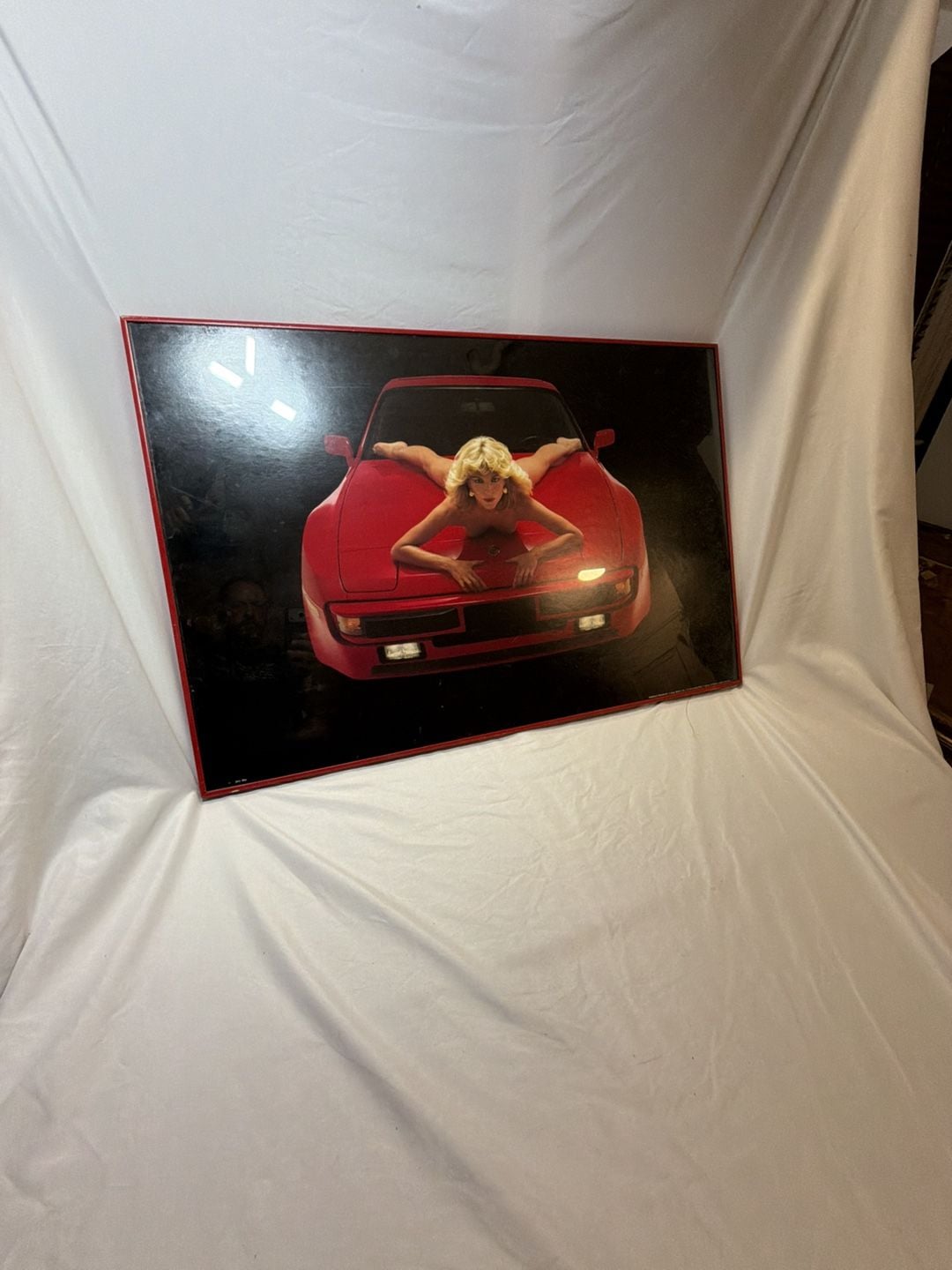 Vintage 1980s Deborah Towson Porsche 944 Framed Poster 1