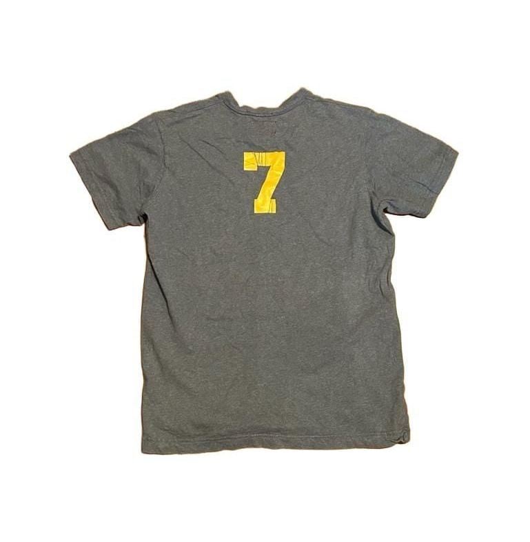 Abercrombie & Fitch A&F Graphic T-Shirt Blue Gray Moose Logo with Number 7 3