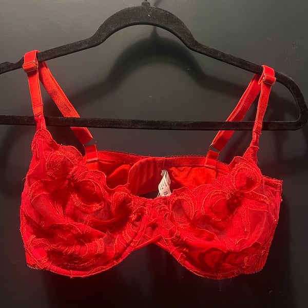 Victoria's Secret Dream Angels Push-Up Without Padding Bra 38DDD Red