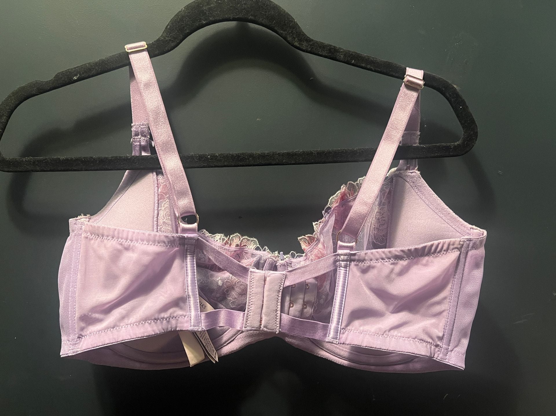 Victoria's Secret Dream Angels Embroidered Rose Unlined Bra Lilac Purple 38G 3