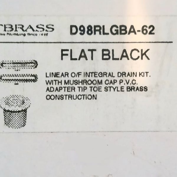 Westbrass D98RLGBA-62 Linear Overflow kit