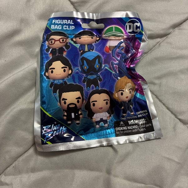 Monogram DC Blue Beetle Figural 3D Bag Clip Blind Bag Sealed