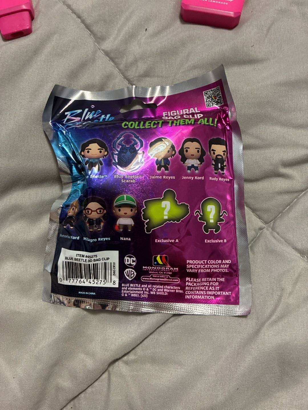 Monogram DC Blue Beetle Figural 3D Bag Clip Blind Bag Sealed 2
