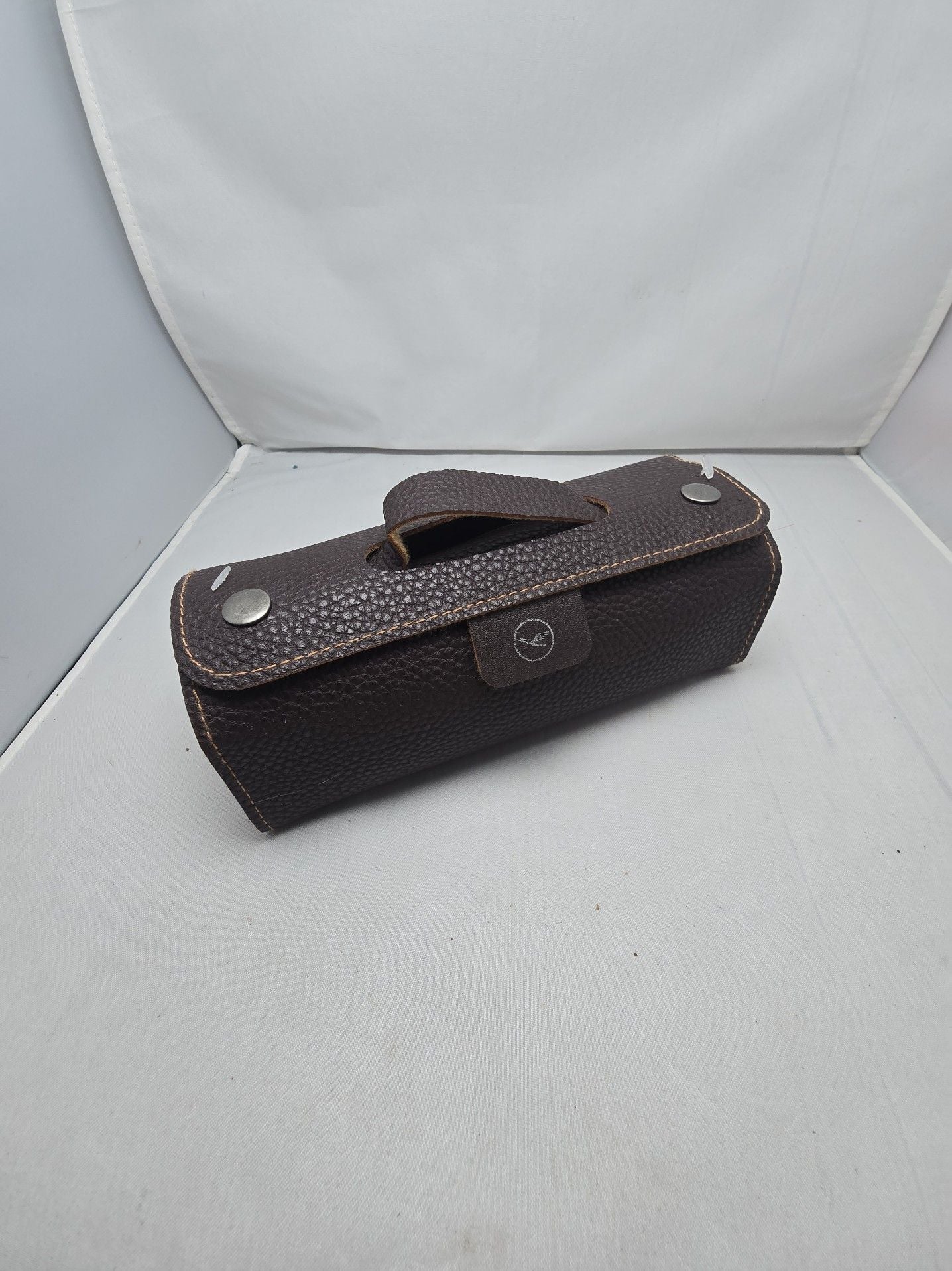 Lufthansa German Airlines Business Class Amenities Leather Pouch Travel Bag 3
