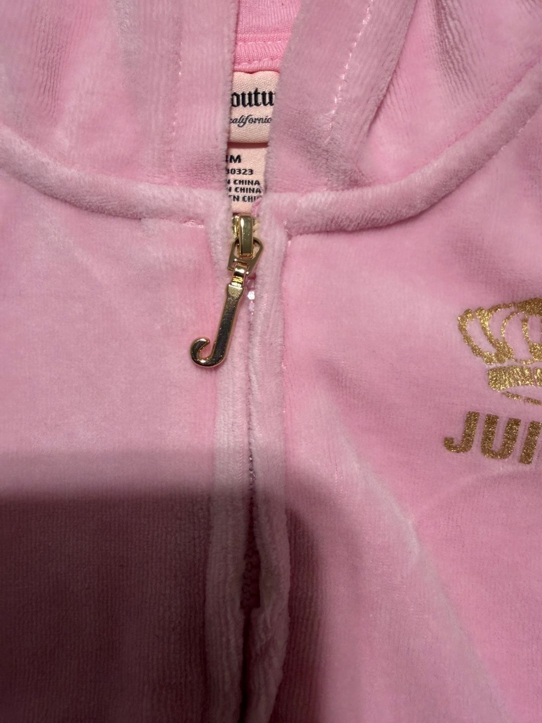 Juicy Couture Pink Velour Zip Up Hoodie Toddler Size 24M 3