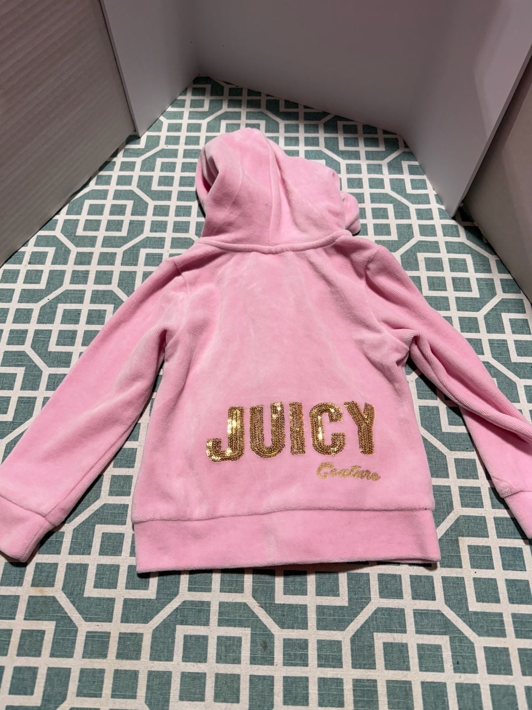 Juicy Couture Pink Velour Zip Up Hoodie Toddler Size 24M 5