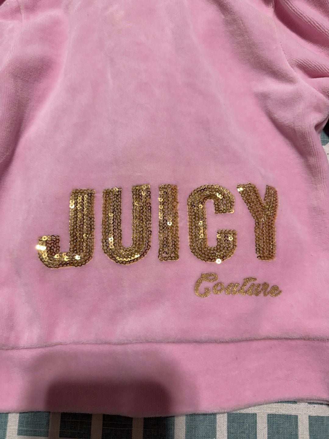 Juicy Couture Pink Velour Zip Up Hoodie Toddler Size 24M 6