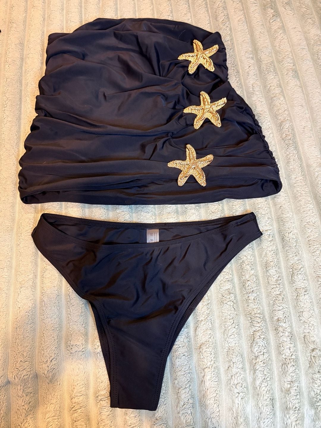 Unbranded Black Starfish Bikini Set With Sarung Skirt Size M 3