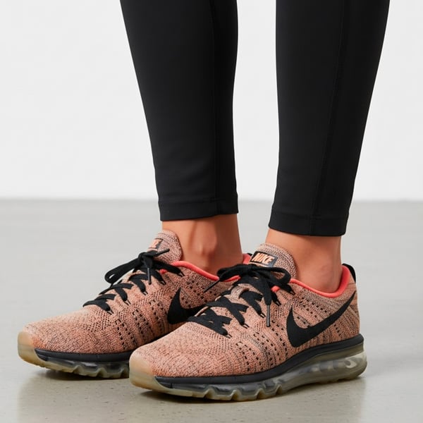 Womens Nike Flyknit Air Max Hyper Orange Sunset Glow Shoes Size 10