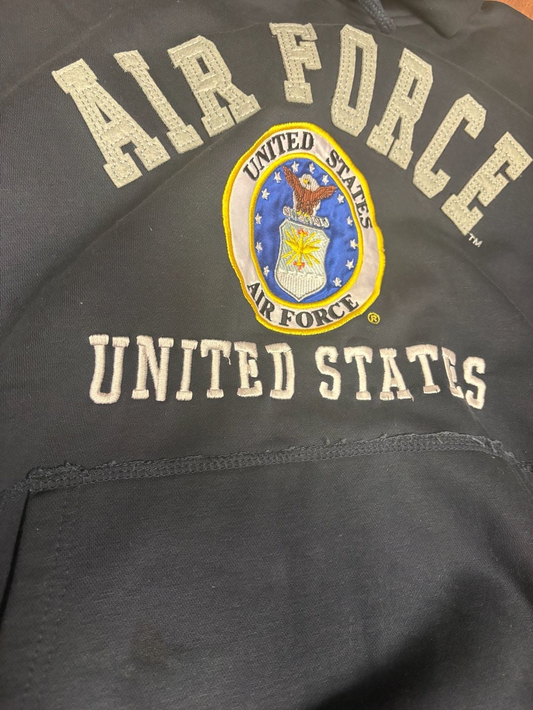 Rapid Dominance US Air Force United States Black Hoodie Sweatshirt Size 2XL 4