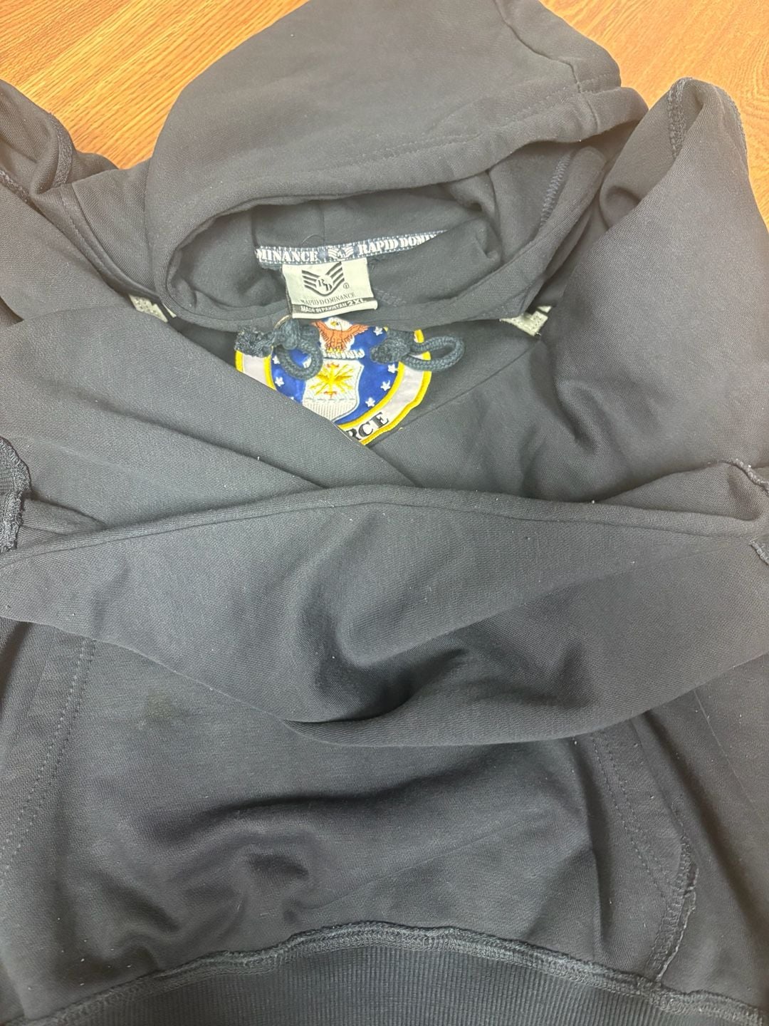 Rapid Dominance US Air Force United States Black Hoodie Sweatshirt Size 2XL 7